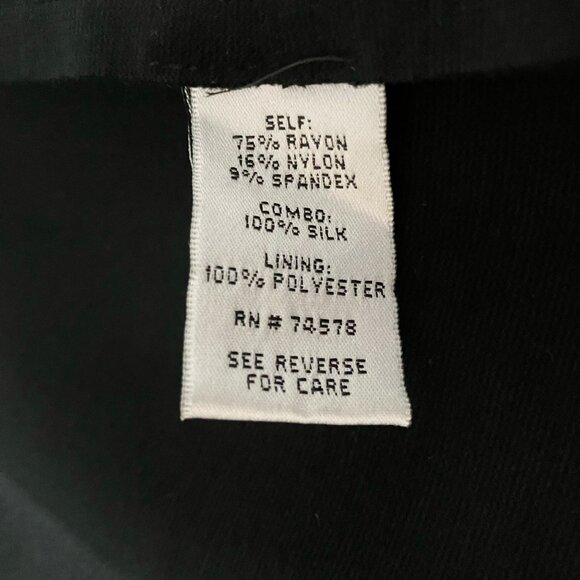 Cache Black Midi Dress | Back Bow & Buttons w/ Satin Trim | Size 4 | EUC - Picture 11 of 12